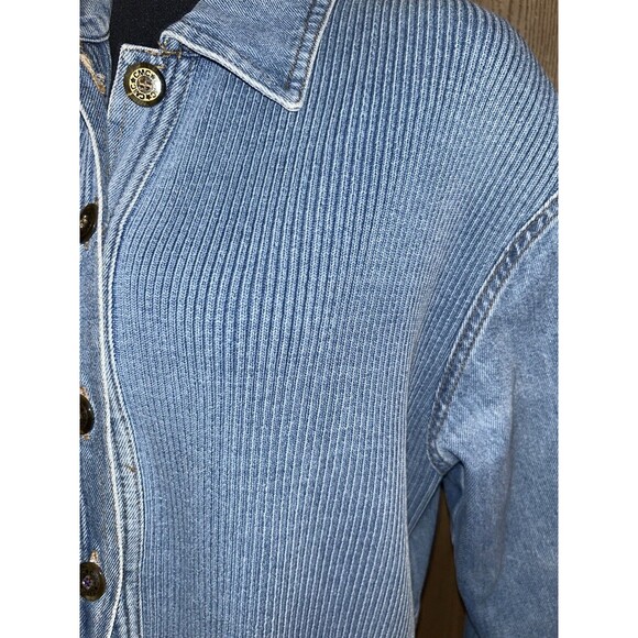 Vintage CMC Denim Schacket /chire Jacket Women’s Small Shoulder Pads - Picture 9 of 11